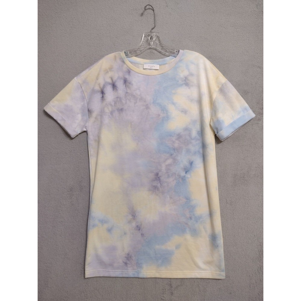 Elodie Tie Dye Crew Neck Women's T-Shirt Dress Short Sleeve Size M